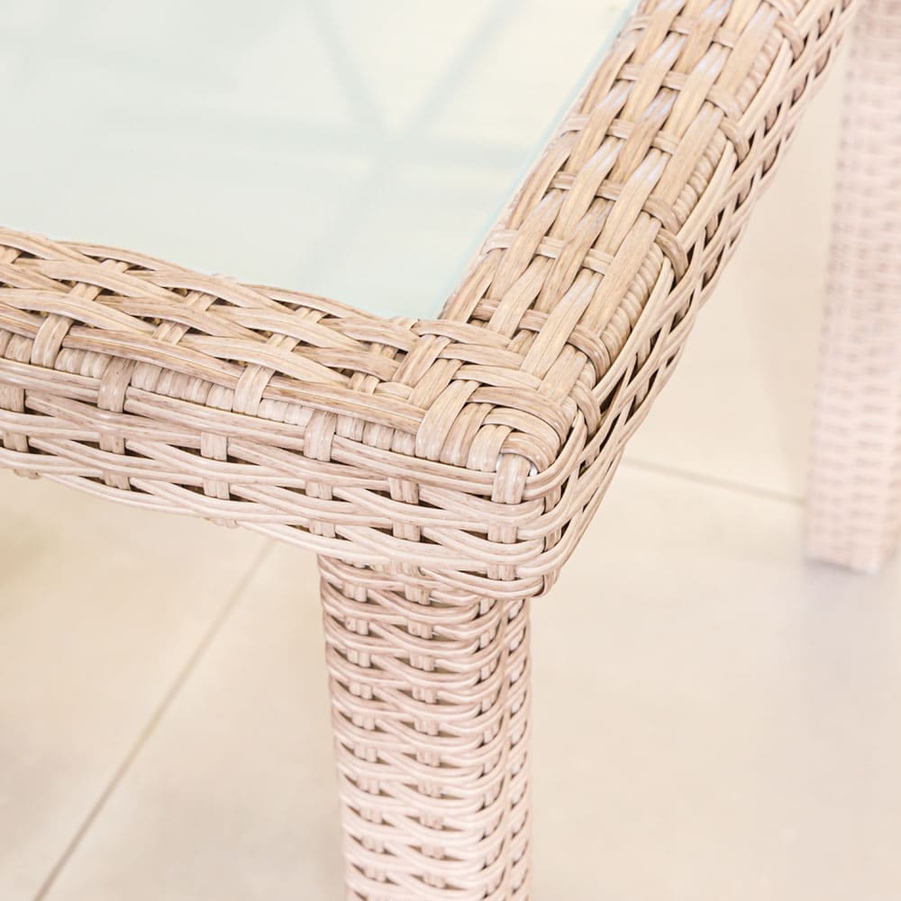 Rose 4 Seater Dining Table Beige Close Up VB