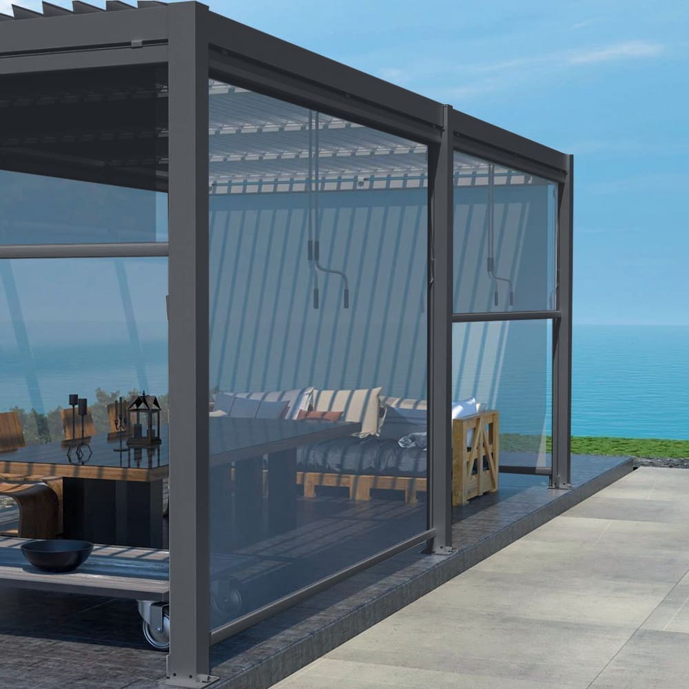 GB124580400W Hammond Pergola Charcoal 580cmx400cm