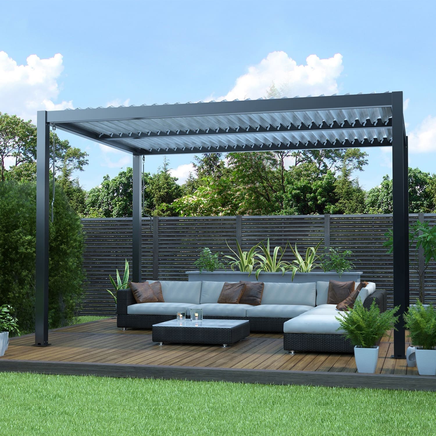 Hammond Pergola Charcoal B