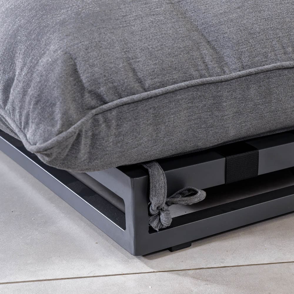 Maldives Sun Lounger Charcoal Grey Close UpVB