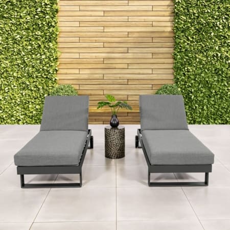 Nordic Sun Lounger Charcoal Grey Lifestyle VB