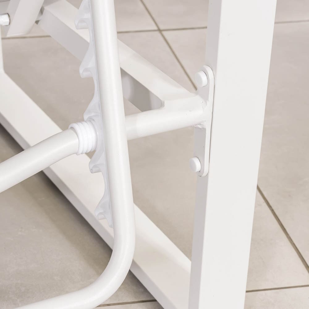 Roxanne Sun Lounger White Light Grey Close Up 5 VB