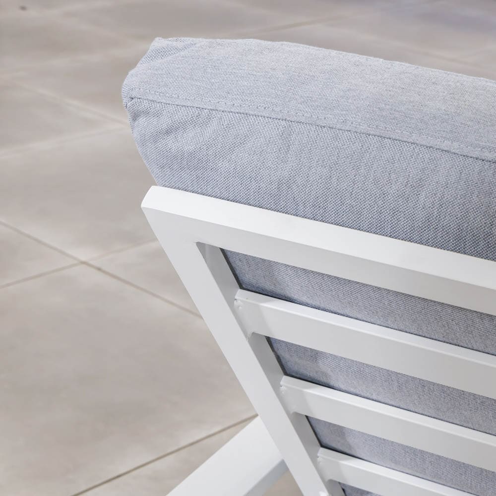 Roxanne Sun Lounger White Light Grey Close Up 6 VB