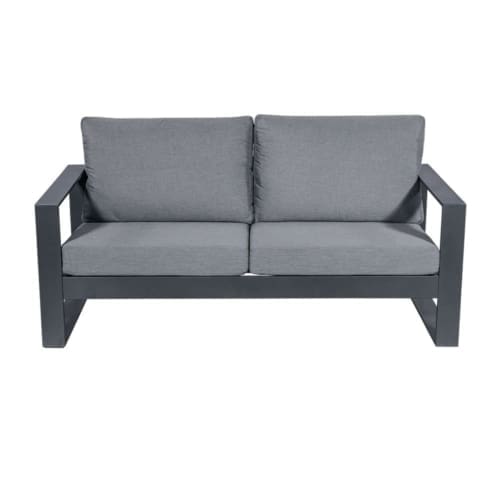 Palm 2-Seater Sofa Charcoal & Grey