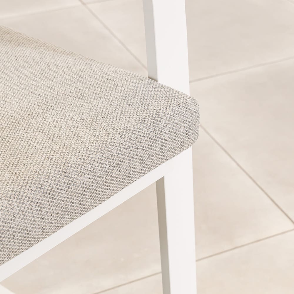 Travalia Bar Chair White Beige Close Up VB