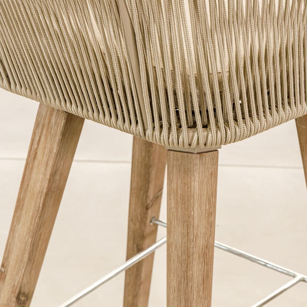 Estee Bar Chair Beige Wood Close Up 4 VB
