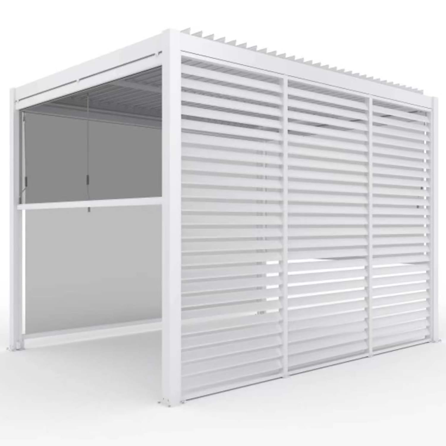 Hammond White With Drop Screen Louvers Walls