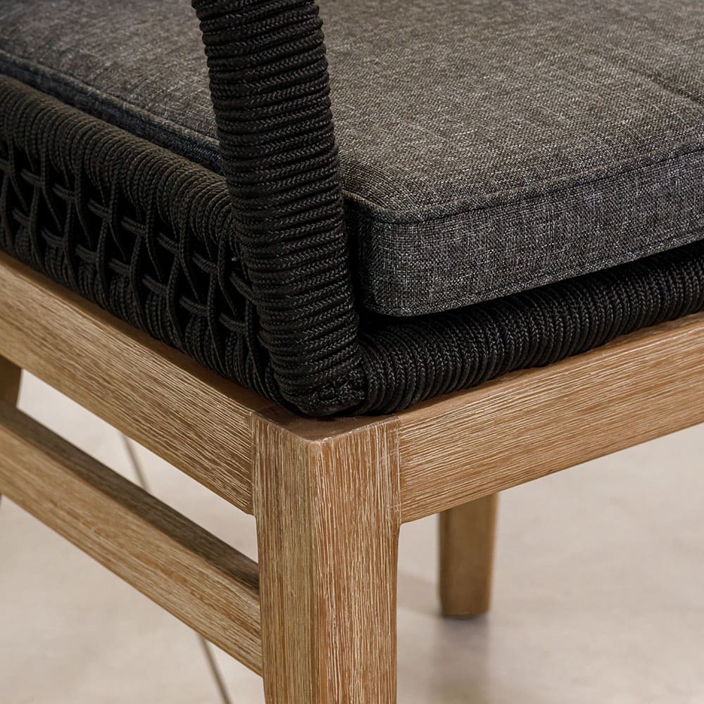 Ottavia Dining Chair Black Wood Close Up 2 VB