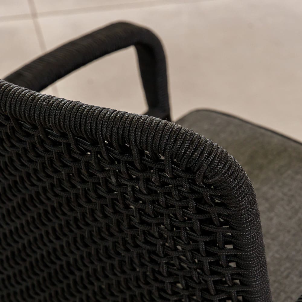 Ottavia Dining Chair Black Wood Close Up 3 VB