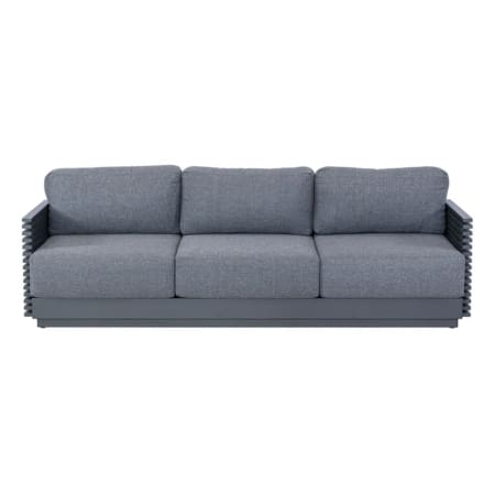 Bahama 3 Seater Sofa Charcoal & Grey Front (VB)