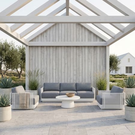 Bahama 4 Piece Lounge Set White