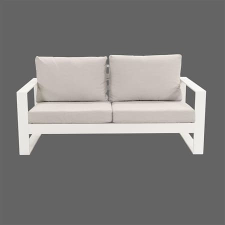 Palm 2 Seater Sofa White Light Grey VB