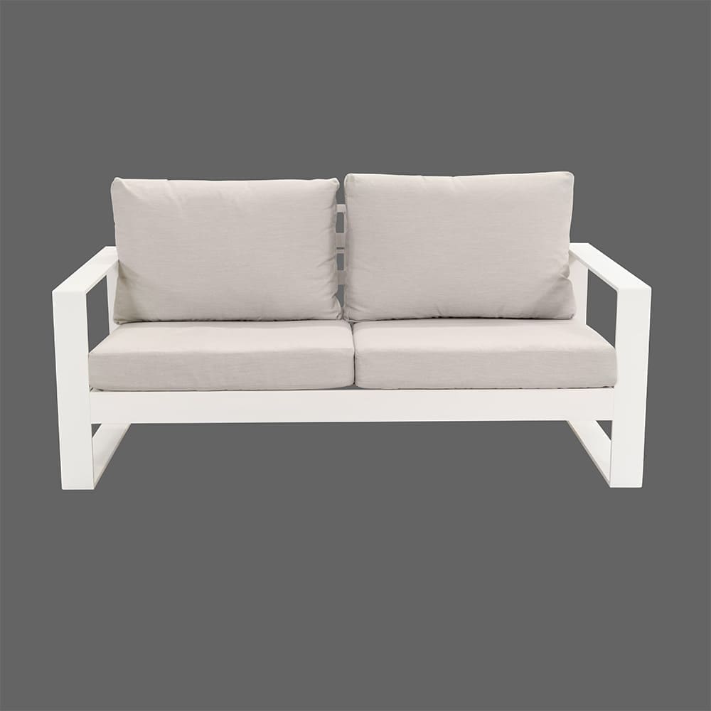Palm 2 Seater Sofa White Light Grey VB