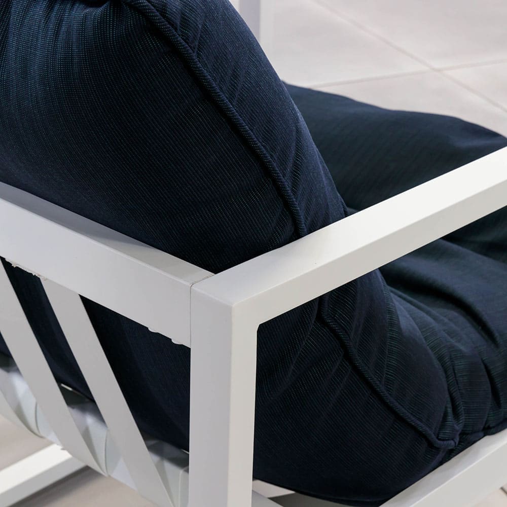 Panama Lounge Chair White Navy Close Up 3 VB