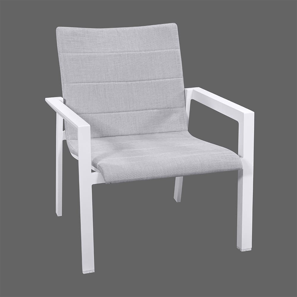 Raja Lounge Chair White Light Grey VB