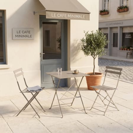 Michael 3 Piece Bistro Set Iron Grey