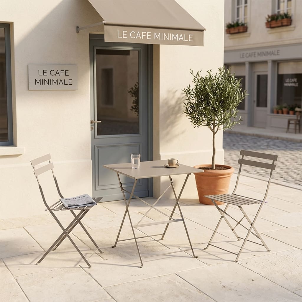 Michael 3 Piece Bistro Set Iron Grey