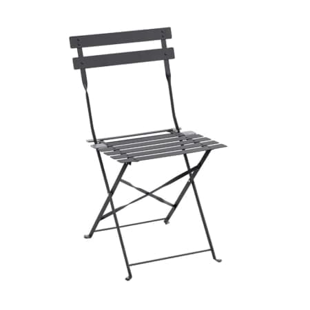 Michael Folding Bistro Chair Charcoal Matt Finish VB