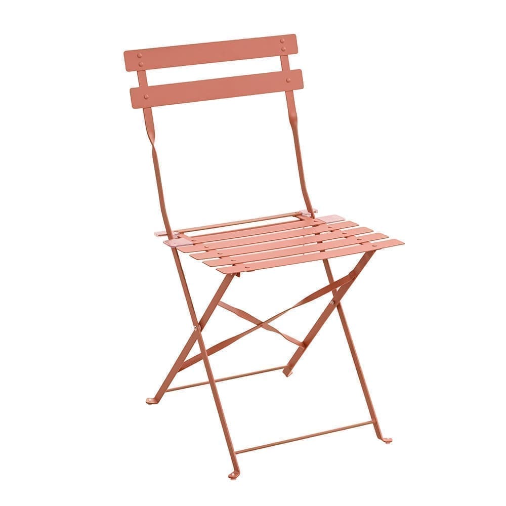 Michael Folding Bistro Chair Salmon Matt Finish VB