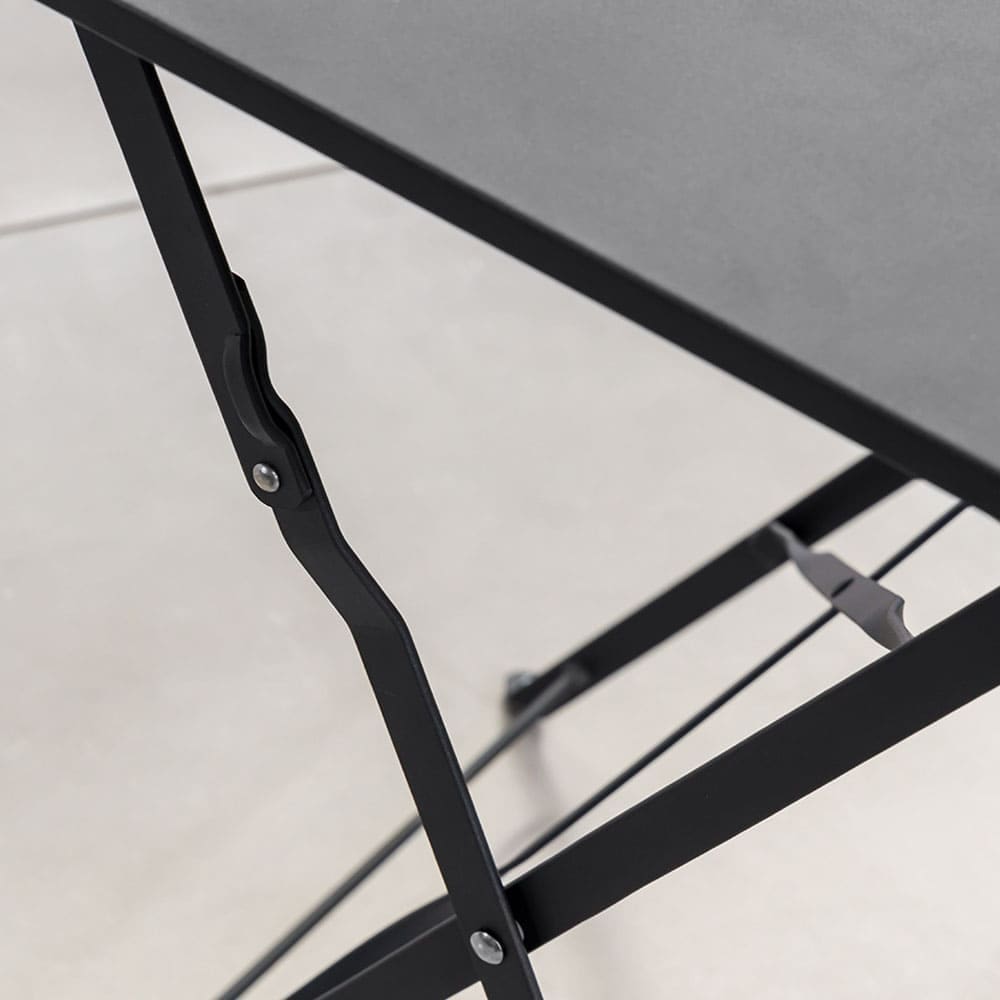 Michael Folding Bistro Table Charcoal Matt Finish Close Up 2 VB