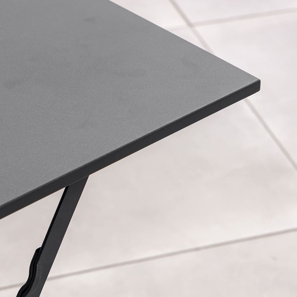 Michael Folding Bistro Table Charcoal Matt Finish Close Up VB