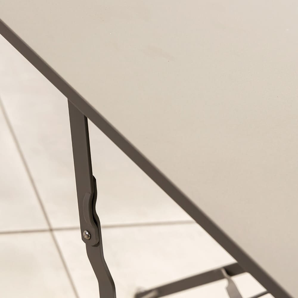 Michael Folding Bistro Table Iron Grey Matt Finish Close Up 2 VB