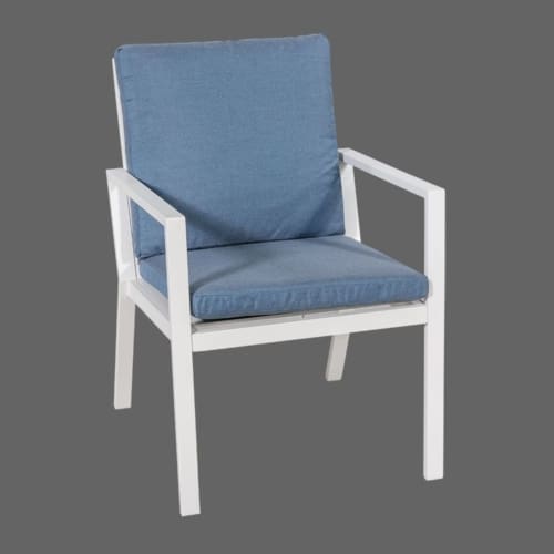 George Dining Chair White & Blue