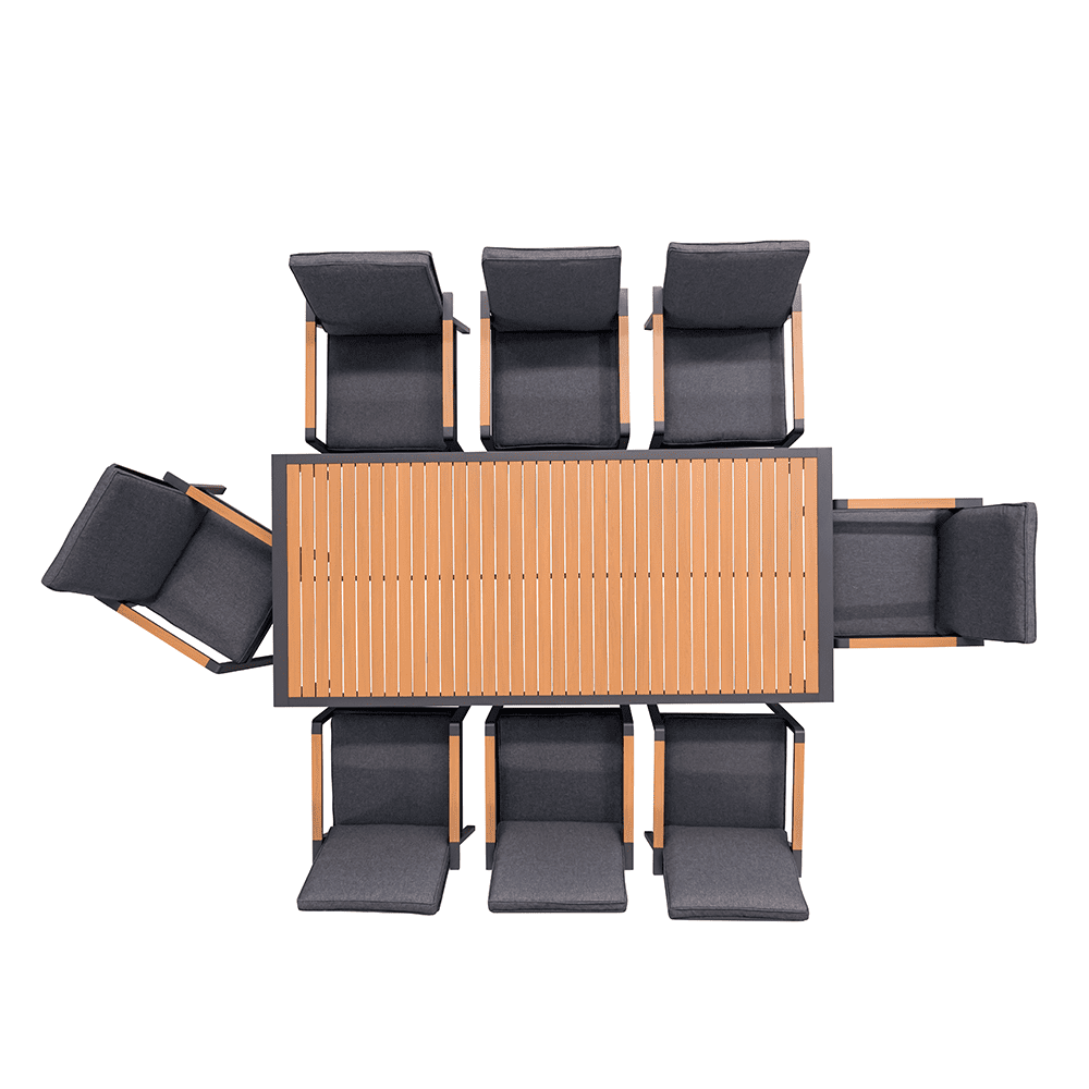 Kensington 8 Seater Dining Set Aerial VB