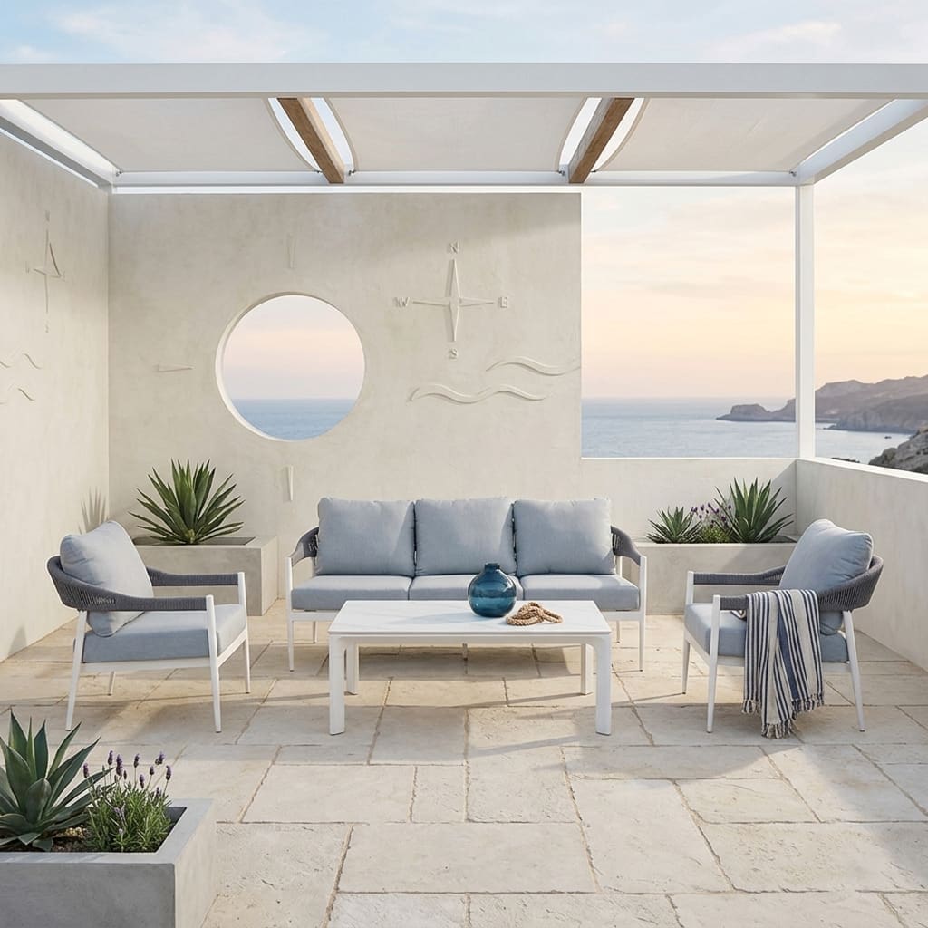 Andrew 4 Piece Lounge Set White