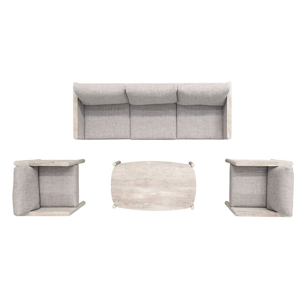 Levana 4 Piece Lounge Sofa Set Aerial VB