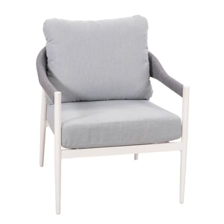Andrew Lounge Chair White Grey Front VB