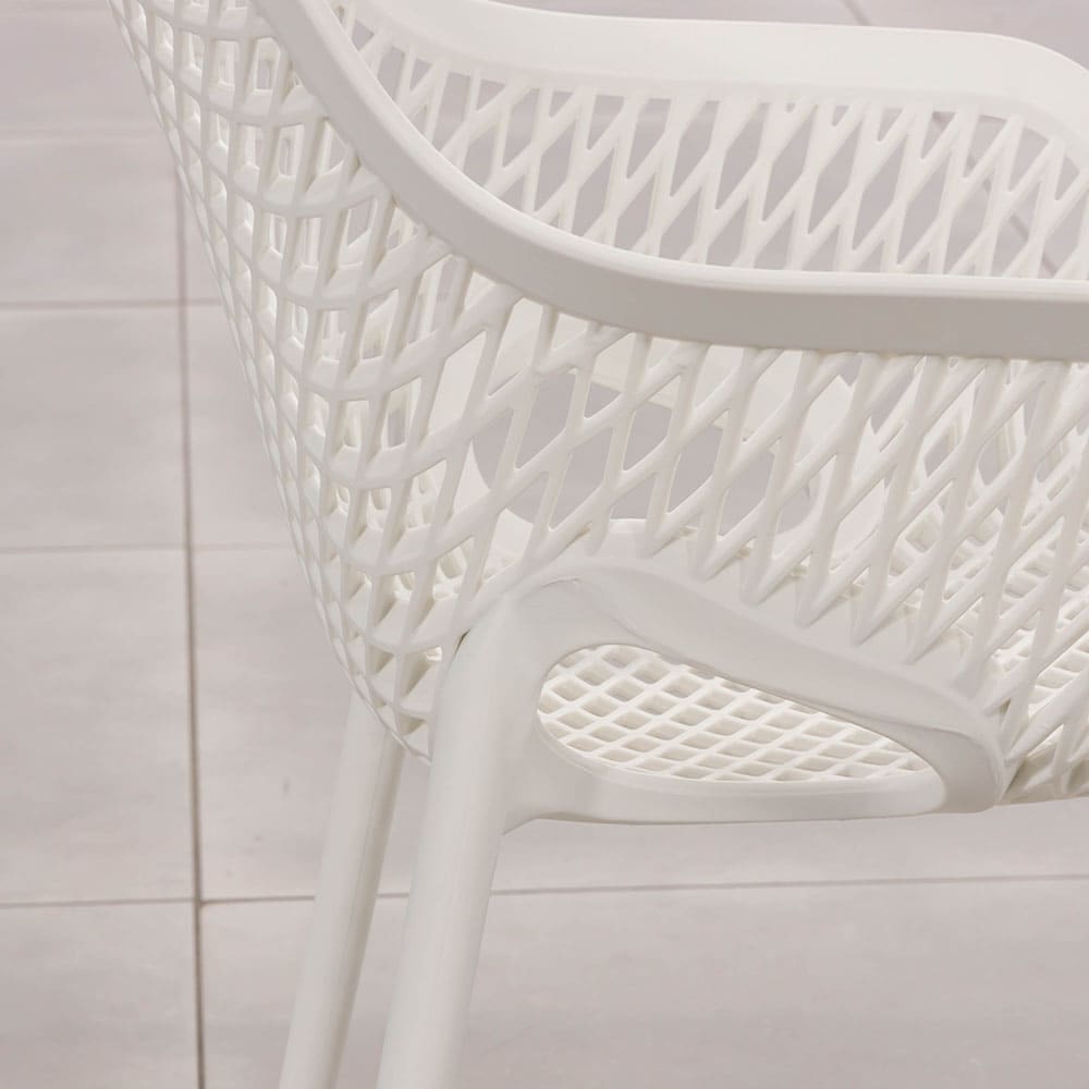 Carlo Dining Chair White Close Up 3 VB