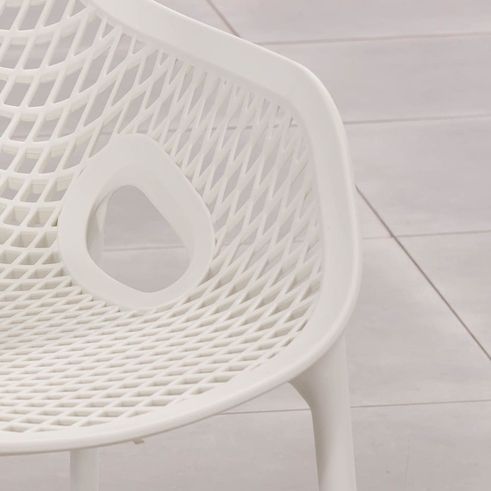 Carlo Dining Chair White Close Up VB