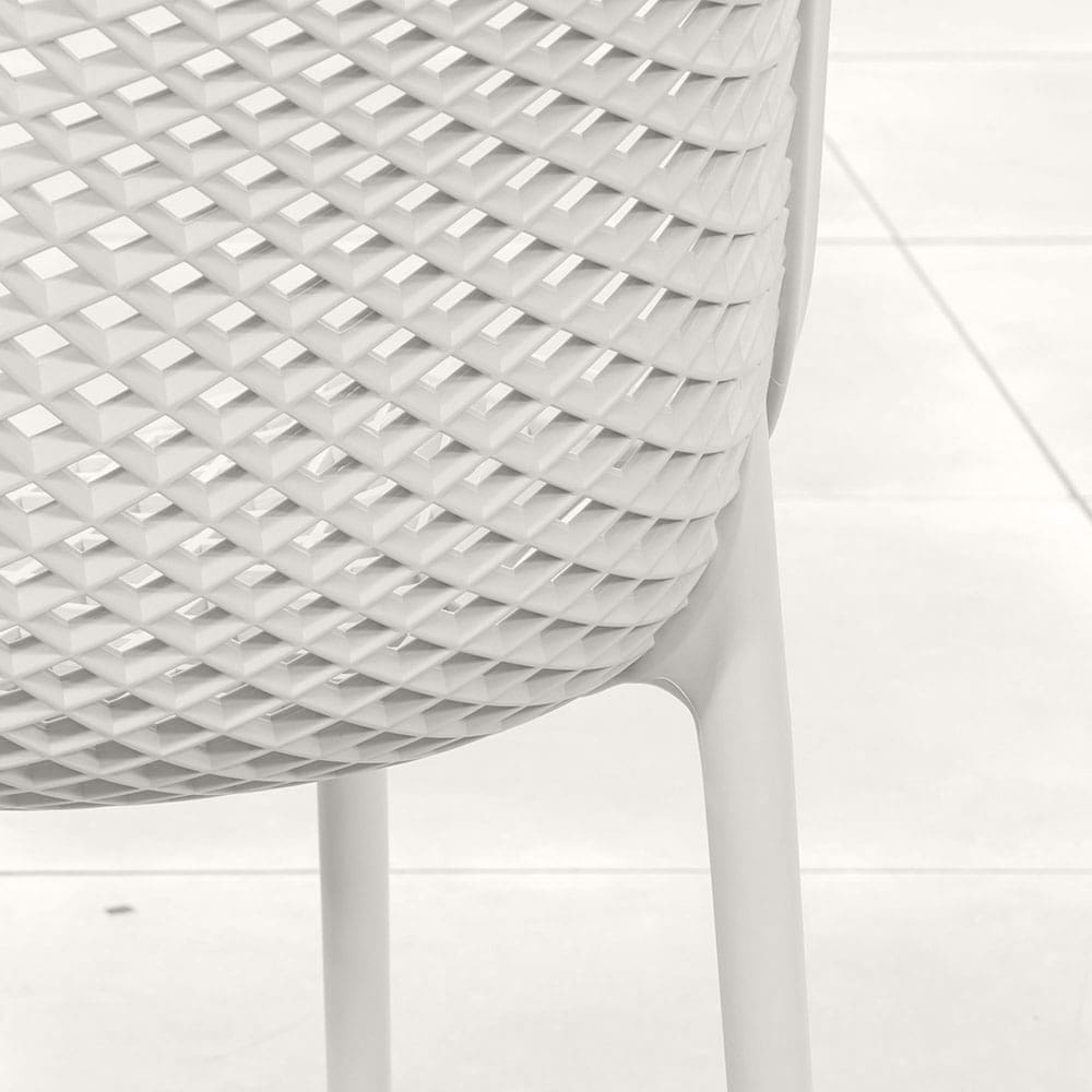 Molly Armless Dining Chair White Close Up 2 VB
