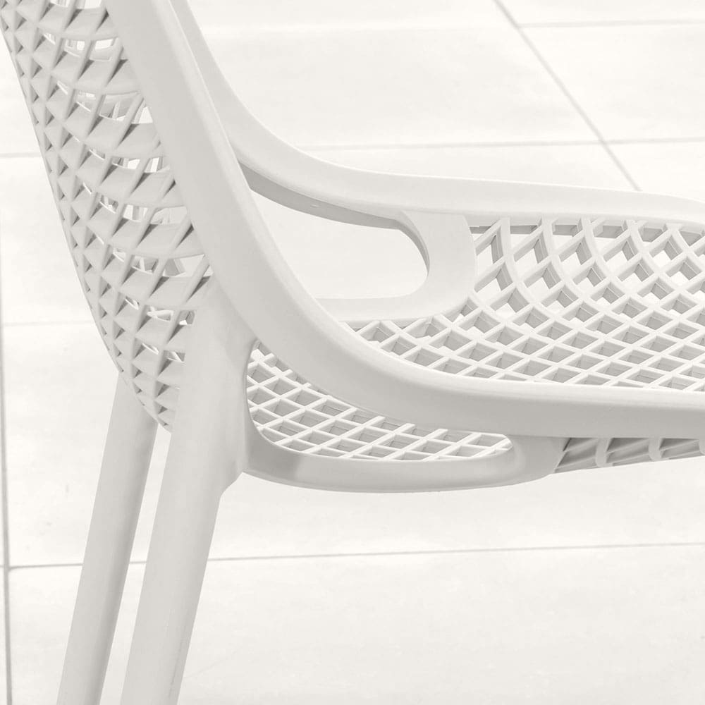 Molly Armless Dining Chair White Close Up 3 VB