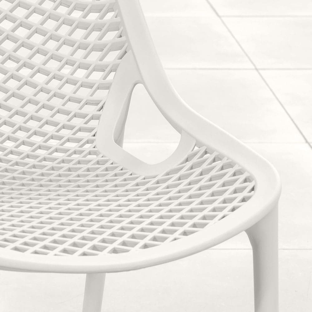 Molly Armless Dining Chair White Close Up VB