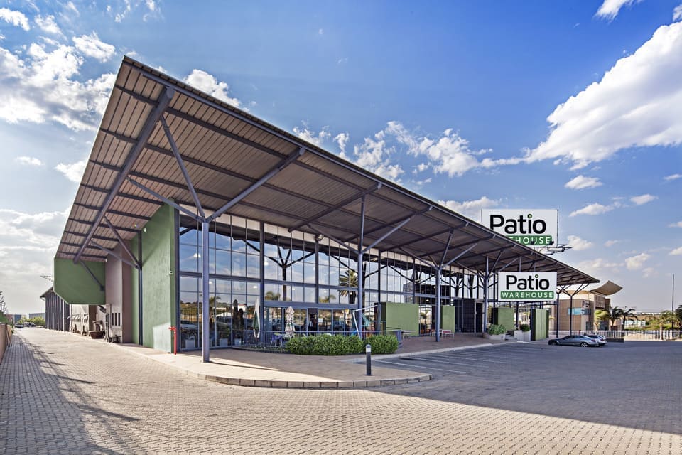 Patio Warehouse Centurion Green Walls New Logo