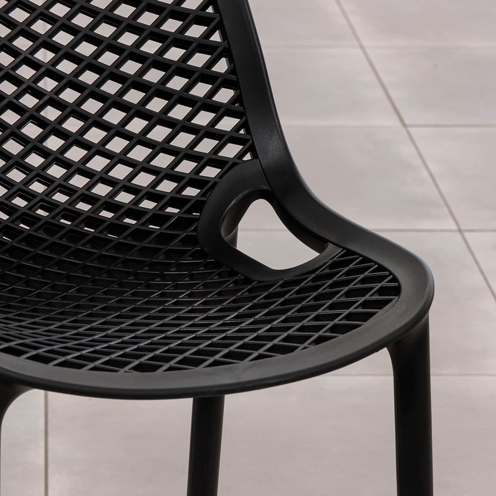 Ruby Bar Chair Black Close Up VB