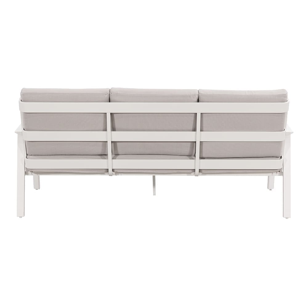 Tuscany 3 Seater Sofa White Light Grey Back VB