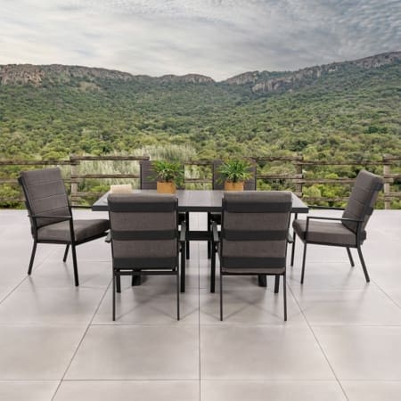 Tuscany 6 Seater Dining Set Grey Lifestyle VB