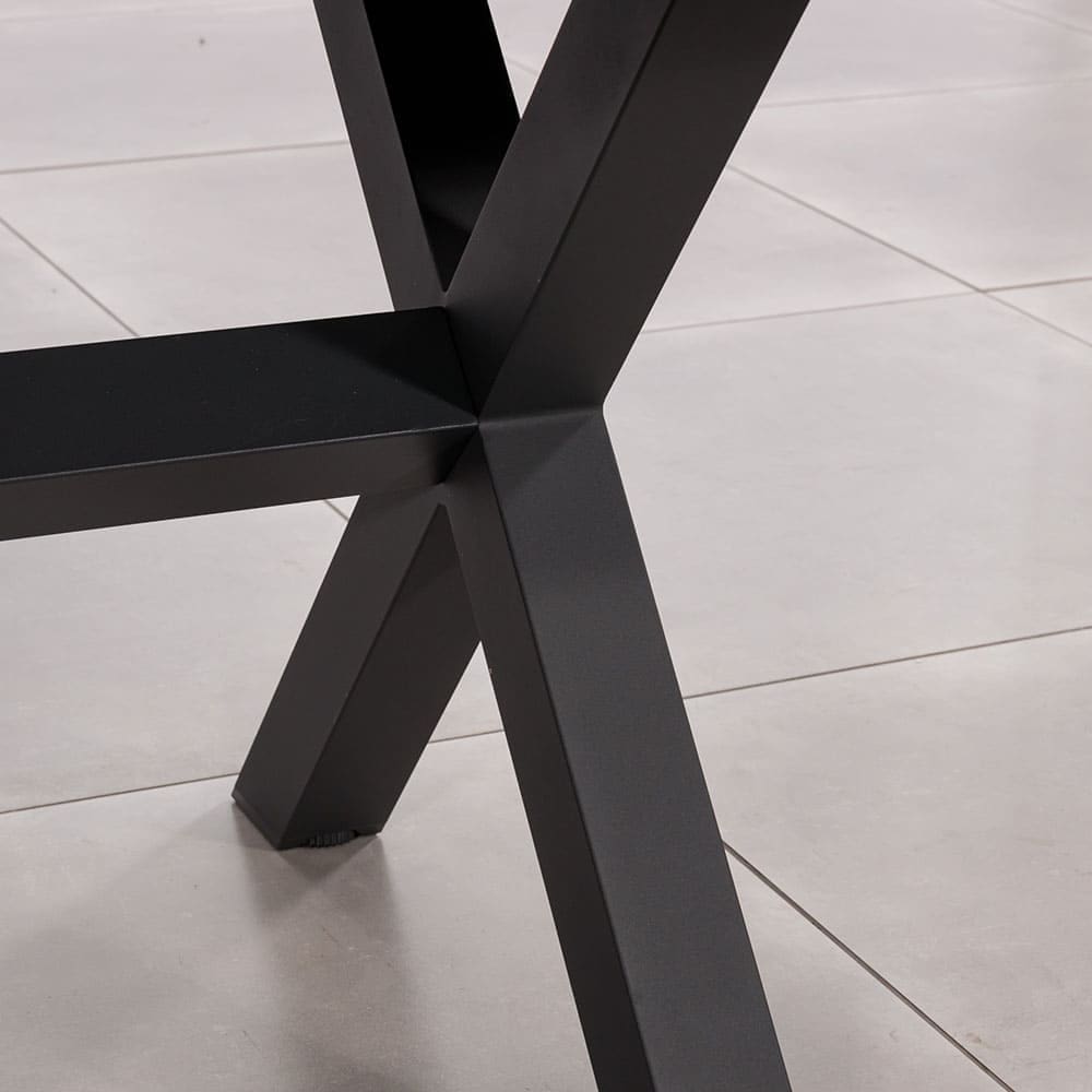 Tuscany 6 Seater Dining Table Grey Close Up VB