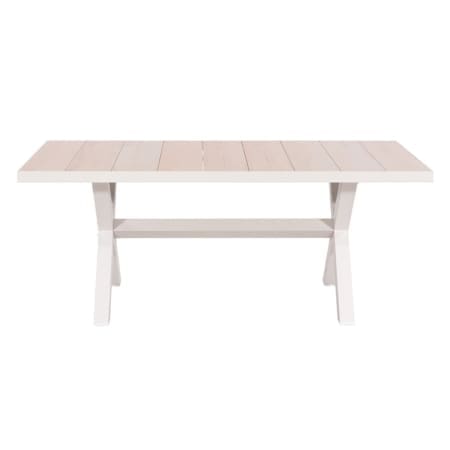 Tuscany 6 Seater Dining Table White Wood VB