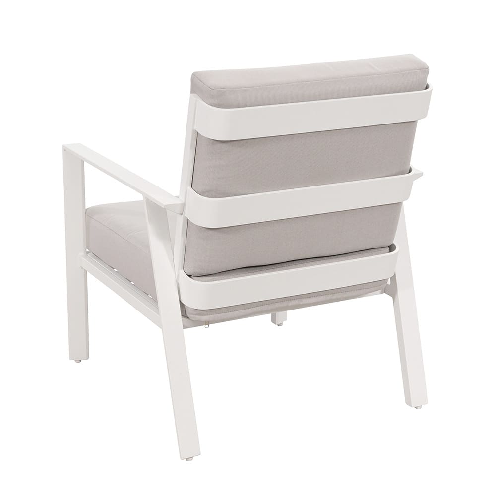 Tuscany Lounge Chair White Light Grey Back VB