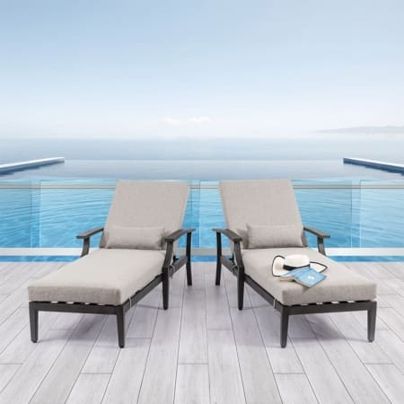 Coventry Sun Lounger Charcoal & Beige Lifestyle (VB)