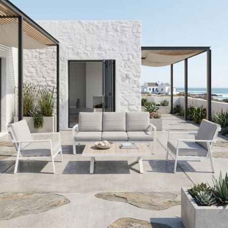 Tuscany 4 Piece Lounge Set White