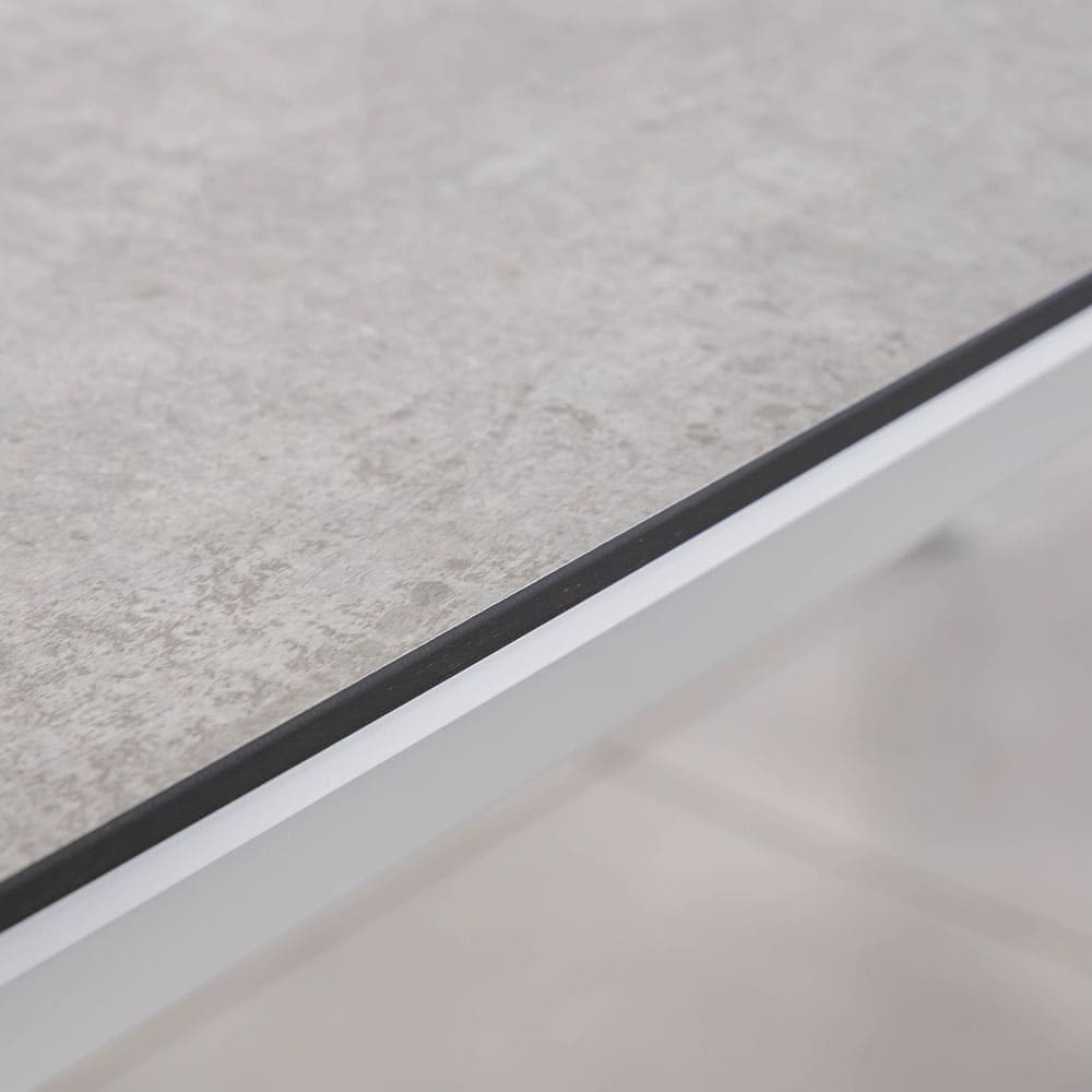 Zeus 8 Seater Dining Table White Close Up 3 (VB)