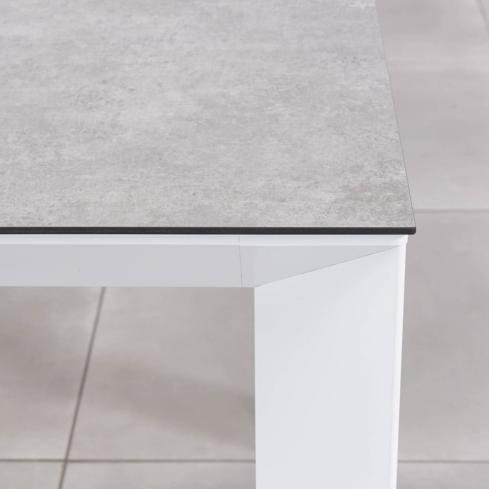 Zeus 8 Seater Dining Table White Close Up (VB)