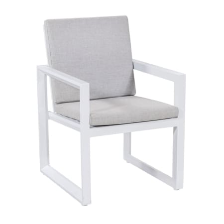 Zeus Dining Chair White & Light Grey Front (VB)