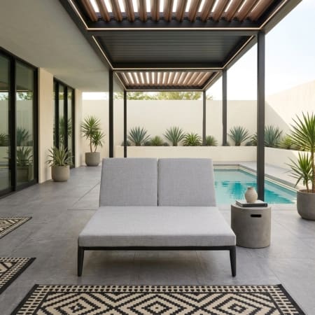 Abella Double Lounger Charcoal
