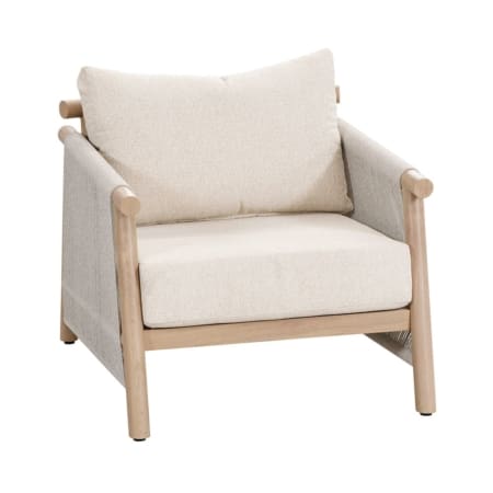Dian Lounge Chair Wood, Grey & Beige Front (VB)